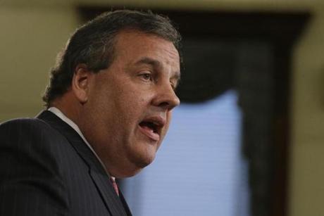 New Jersey Governor Chris Christie entered a news conference Thursday at the Statehouse in Trenton, N.J.
