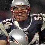 Tedy Bruschi and the Patriots defeated the Colts for the second straight season in the playoffs on Jan. 16, 2005. 