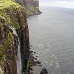 On the Isle of Skye, top, the Mealt Waterfall and Kilt Rock on Trotternish Peninsula.