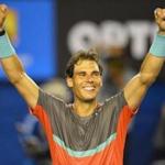 Rafael Nadal was excited after beating Roger Federer in the Australian Open semifinals Friday.