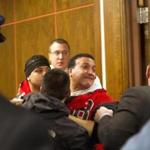 Sandrino Oliver was escorted out of the courtroom after his outburst. 