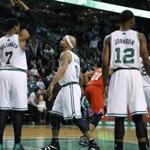 Jared Sullinger, Jerryd Bayless, and Chris Johnson were dejected after the buzzer-beater.