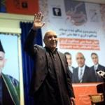 Afghan presidential candidate Qayum Karzai, the elder brother of Afghan President Hamid Karzai, waved on his arrival at an election gathering in Kabul Sunday.