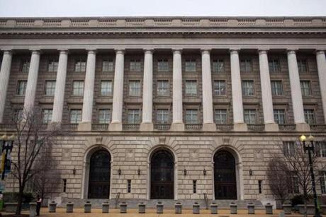 The Washington headquarters of the IRS, where officials say they have improved their ability to detect identify theft.
