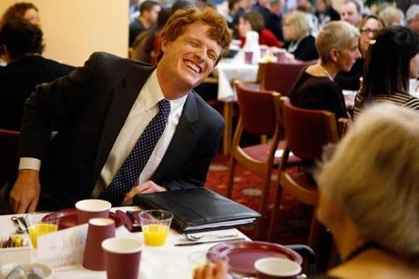 Representative Joseph P. Kennedy III has taken a distinctly more deliberate path in his first term than his father did. 
