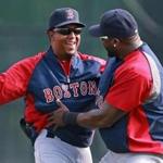 Pedro Martinez was back in camp and ready for some fun with ex-teammate David Ortiz.