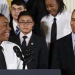 Christian Champagne, 18, of Chicago, introduced President Obama at the White House Thursday at an event where the president introduced his “My Brother’s Keeper” initiative.