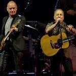 Sting and Paul Simon opened their concert at TD Garden Monday together and closed it the same way two hours and 40 minutes later.