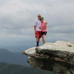 Sean Nicolio and Amber Parson at McAfee Knob on the Appalachian Trail.
