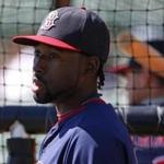 Boston Red Sox's Jackie Bradley Jr. waits his turn in the batting cage before an exhibition spring training baseball game against the Baltimore Orioles in Sarasota, Fla.,Saturday, March 8, 2014. (AP Photo/Gene J. Puskar)