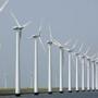 Wind turbines in Dronten, the Netherlands. 