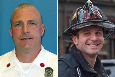 Boston Fire Lieutenant Edward J. Walsh Jr. (left) and Firefighter Michael R. Kennedy.
