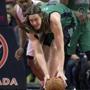 Kelly Olynyk scooped up a loose ball against Chuck Hayes in the first half.