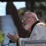 Cardinal Sean O'Malley spoke next to the US-Mexico border fence in Nogales, Ariz.