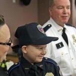 Tyler Seddon, a Rhode Island boy battling leukemia, was named police chief for the day. 
