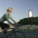 One of a biker’s sights is Ocracoke Light, restored in 1823 from the original lighthouse and still working. 
