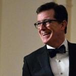 Comedian Stephen Colbert at the White House in Washington, D.C.