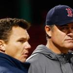 Red Sox general manager Ben Cherington and manager John Farrell.