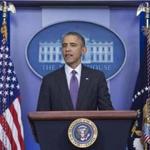 President Barack Obama spoke at a news  conference today. 