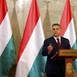 Hungary's Prime Minister Viktor Orban addresses a news conference after parliamentary elections in Budapest April 7, 2014. 