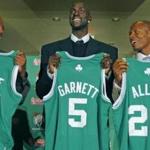 Danny Ainge put a new Big Three together in 2007 — he and the Celtics face a similar challenge this summer. (File/Jim Davis/Globe Staff) 