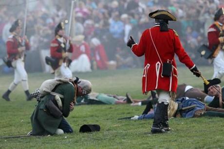 The Battle of LExington was reenacted early Monday.
