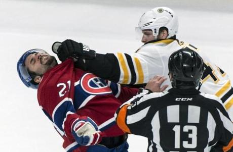 You can count on some ill will whenever the Bruins and Canadiens meet. AP Photo/The Canadian Press, Paul Chiasson

