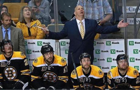 Claude Julien was not happy on the bench.
