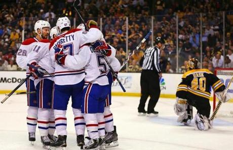 Then Canadiens celebrated Max Pacioretty’s goal that put them up 2-0 in the second period.
