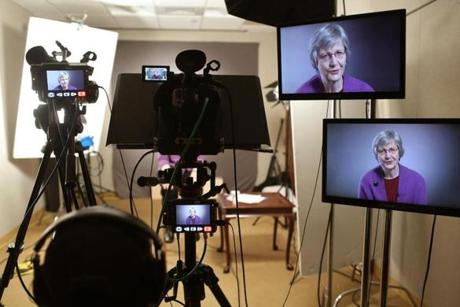 Laurel Thatcher Ulrich, a Harvard historian, was filmed in the HarvardX studio for her class, “Tangible Things.”
