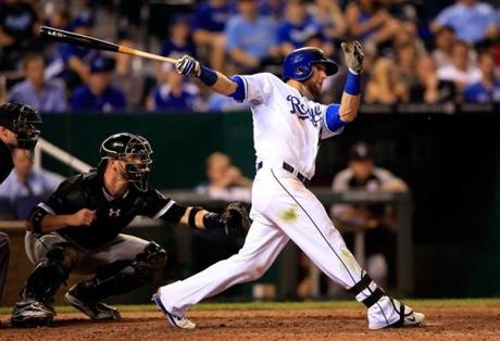 Alex Gordon could be an attractive addition, but the Royals don’t appear ready to give up on the season. Photo by Jamie Squire/Getty Images
