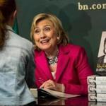 Hillary Clinton attended a book signing at a Barnes & Noble in New York City. 