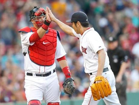 Both catcher A.J. Pierzynski and closer Koji Uehara could be attractive trade chips this season.
