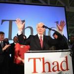 Senator Thad Cochran held off a challenge from Tea Party favorite Chris McDaniel. Cochran took 51 percent of the vote.