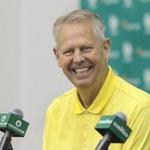 Danny Ainge would be happy to improve his team, but he?s not going to be hasty in his judgments. Pat Greenhouse/Globe Staff