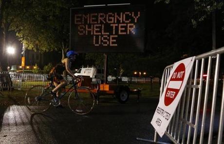 Warnings were issued for people to use emergency shelter due to the weather.
