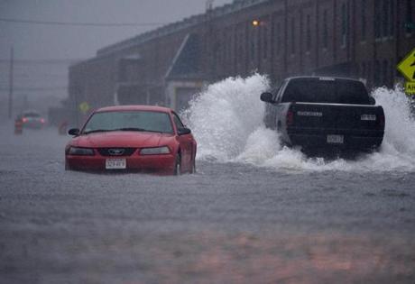 Some of the heaviest rain in the state hit the New Bedford area Friday.

