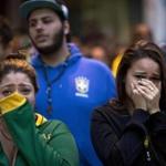 Brazil soccer fans watced their team lose to Germany on TV in Sao Paulo, Brazil.