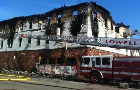 Seven people were killed in a fast-moving Lowell fire.
