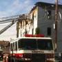 The three-alarm fire broke out in a nine-unit apartment building on Branch Street early today, according to a spokeswoman.