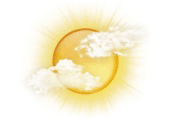 Some sun; less humid