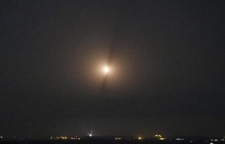 Palestinian militants launched this missile toward southern Israel.
