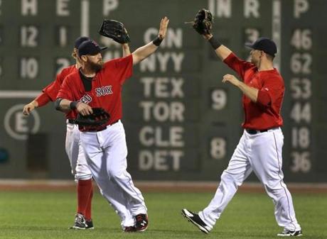 The Red Sox? win over the Royals Friday left them eight games below .500. 
