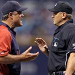John Farrell can?t even win an argument lately, losing this one with umpire Chad Fairchild in the first inning.