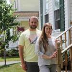 Jeff and Kate Sjoberg, outside their home at 11 Gilbert St. in Framingham, have played a role in the neighborhood?s rebound. 