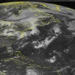 Clouds were visible across the northern United States Sunday afternoon.