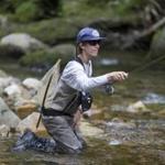 Cam Chioffi, here fishing in Furnace Brook for trout, is in Poland this week attempting to become the first US angler to repeat individual and team gold at the World Youth Fly Fishing Championship. (Stan Grossfeld/Globe staff)