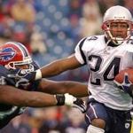 Ty Law runs back a Drew Bledsoe interception in 2002 against the Bills, one of his 53 career picks.