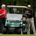 President Barack Obama and former President Bill Clinton played golf together in 2011.