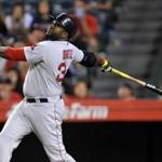 David Ortiz prefers brightly colored Lizard Skin tape on his bat handle ? it?s even better than spit. Gary A. Vasquez-USA TODAY 